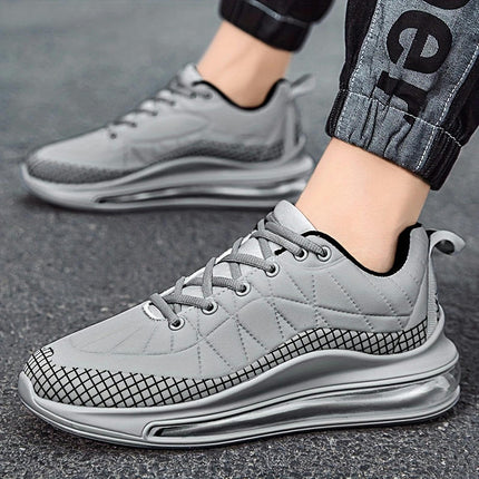 Men's Sneakers with Air Cushion - Shock-Absorbing, Lace-Up Running Shoes for Every Season