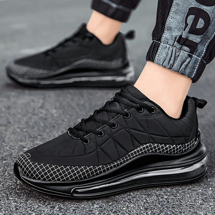 Men's Sneakers with Air Cushion - Shock-Absorbing, Lace-Up Running Shoes for Every Season