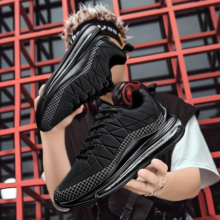 Men's Sneakers with Air Cushion - Shock-Absorbing, Lace-Up Running Shoes for Every Season