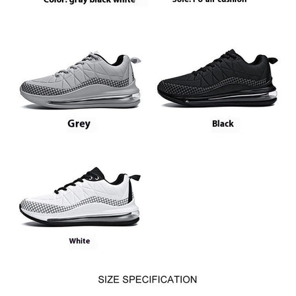 Men's Sneakers with Air Cushion - Shock-Absorbing, Lace-Up Running Shoes for Every Season