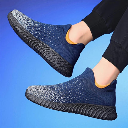 Men's Breathable Knit Footwear - Slip-On Running Shoes for Casual, Athletic & Outdoor Activities