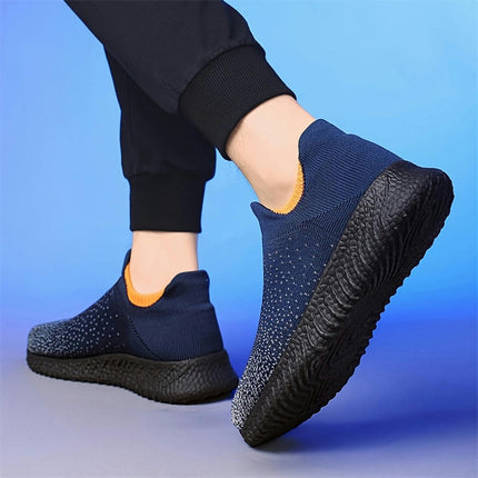 Men's Breathable Knit Footwear - Slip-On Running Shoes for Casual, Athletic & Outdoor Activities