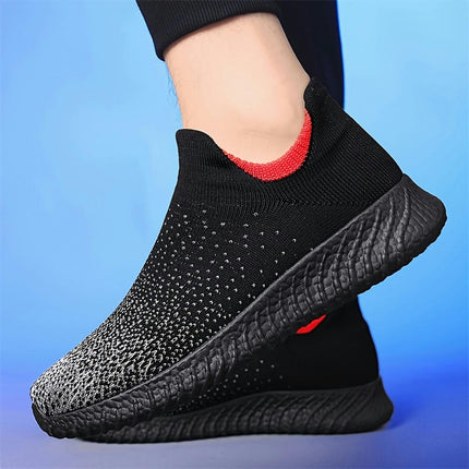 Men's Breathable Knit Footwear - Slip-On Running Shoes for Casual, Athletic & Outdoor Activities