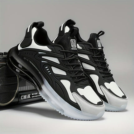 Men's Classic Black Running Sneakers - Breathable, Waterproof & Shock-Absorbing All-Season Sneakers