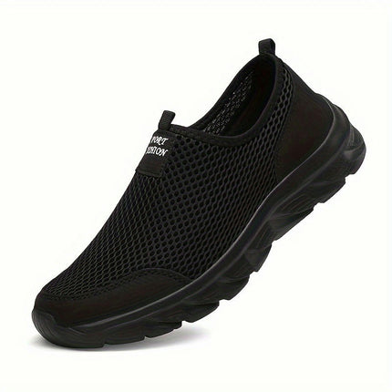 Men's Slip On Lightweight Sneakers Mesh Breathable Non Slip For Outdoor Jogging Workout Hiking