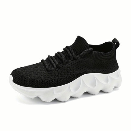 A Pair Of Men's Sports And Leisure Jogging Shoes, Breathable And Comfortable Thickened Outsole