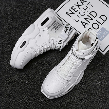 Men's Lace-up High Top Sports Casual Shoes Youth Simple And Running Shoes Outdoor Shoes