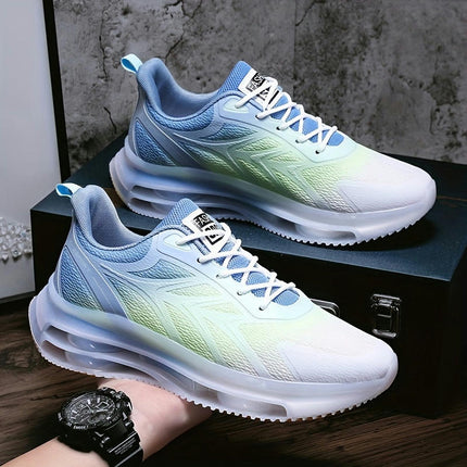 Men's Gradient Air Cushion Increase Wear Casual Sports Shoes And Running Shoes