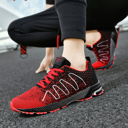 Men's Casual Comfortable Woven Shoes, Breathable Lightweight Sport Shoes For Running Training