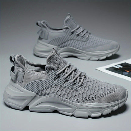 Men's Casual Comfortable Woven Shoes, Breathable Lightweight Sport Shoes For Walking Running