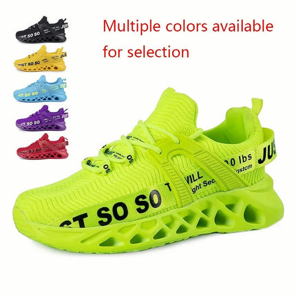 Men's Lightweight Knit Sneakers-Ultra-Breathable & Shock-Absorbing for Jogging, Walking