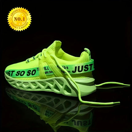 Men's Lightweight Knit Sneakers-Ultra-Breathable & Shock-Absorbing for Jogging, Walking