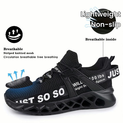 Men's Lightweight Knit Sneakers-Ultra-Breathable & Shock-Absorbing for Jogging, Walking