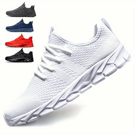 Comfortable Cushioned Men's Sneakers Outdoor Running, Walking, Hiking, Lace Up Shoes