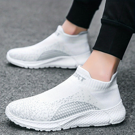 Men's Plus Size Slip-On Sneakers, Comfortable Non-Slip Sports Shoes, Lightweight Running Shoes