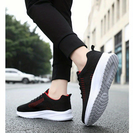 Men's Road Running Shoes - Breathable, Shock-Absorbing, Lace-Up Design for Outdoor Activities