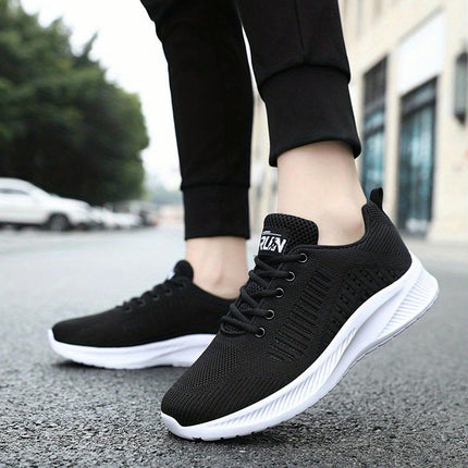 Men's Road Running Shoes - Breathable, Shock-Absorbing, Lace-Up Design for Outdoor Activities