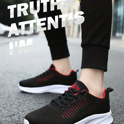 Men's Road Running Shoes - Breathable, Shock-Absorbing, Lace-Up Design for Outdoor Activities