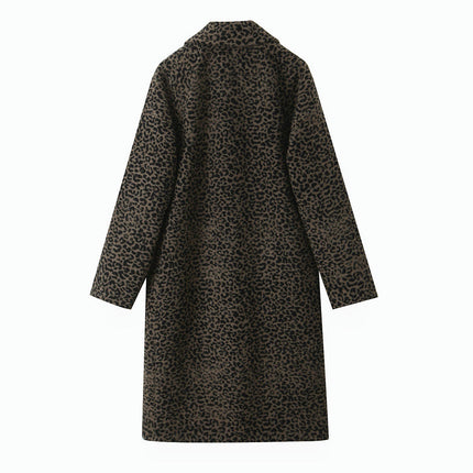 Women's Winter Casual Single Breasted Long Wool Blend Coat Notch Lapel Overcoat