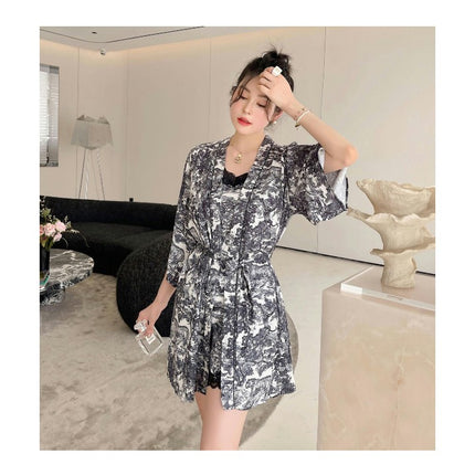 Imitation Silk Satin Pajamas for Women Set Sexy Lace Sleepwear Cami Shorts Camisole 2 Pieces Pjs