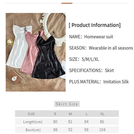 Nightgowns for Women 3 Pack Women's Satin Slip Dress Chemise Nightdress Sexy Imitation Silk Pajamas