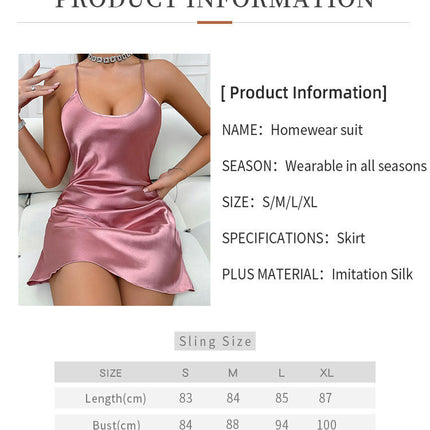 Women's 3-pack Nightgown Imitation Silk Nightgown Sexy Cross Front Lingerie Satin Nightdress