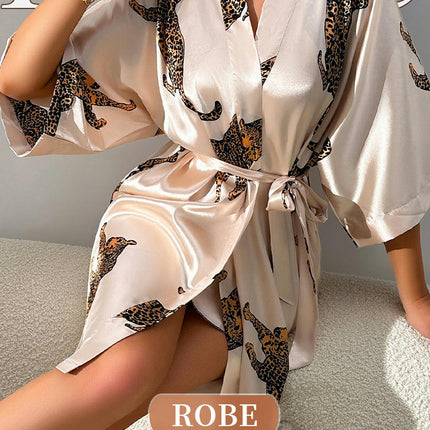 Women's Satin Robe Imitation Silk Kimono Bathrobe Pure Short Sexy Sleepwear Bridesmaid Bride Party Robes