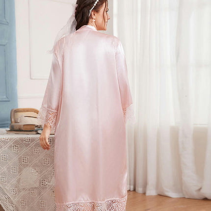 Women's Satin Imitation Silk  Kimono Robe for Bride Bridesmaids Wedding Party Loungewear Sleepwear