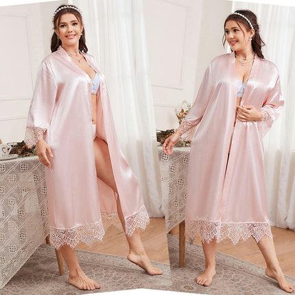 Women's Satin Imitation Silk  Kimono Robe for Bride Bridesmaids Wedding Party Loungewear Sleepwear