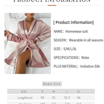 Womens Imitation Silk Robe Satin Bathrobe Sleepwear Wedding For Bridal Bride Bridesmaid Robes