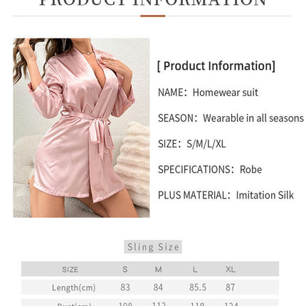 Women's Imitation Silk Robes for Bride Bridesmaid Short Satin Bathrobe Wedding Party Silky Loungewear