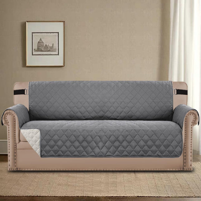 Sofa Protector for Dogs Cats Pets Sofa Slipcover Quilted Furniture Protector with Non Slip Elastic Strap Water Resistant Sofa Covers Couch Covers