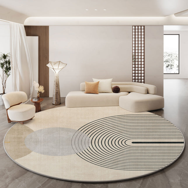 Soft round area rug for bedroom modern minimalist carpet indoor short pile round carpets living room cozy rugs large