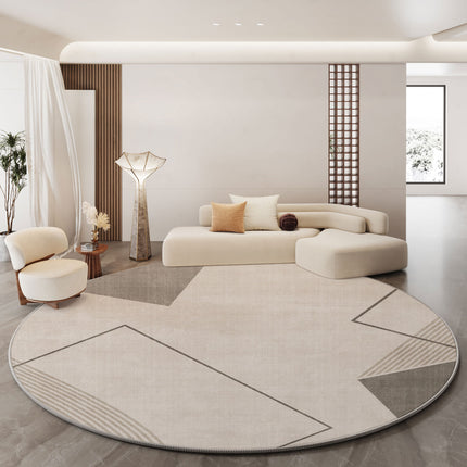 Soft round area rug for bedroom modern minimalist carpet indoor short pile round carpets living room cozy rugs large