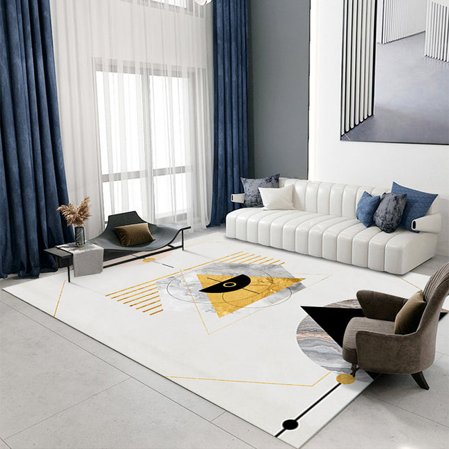 Living Room Rugs Geometric Rugs Marble Area Rugs Light Luxury Star & Moon Carpets For Bedroom Office Study Room