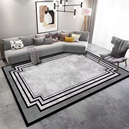 Geometric Pattern Home Decor Indoor Area Rug - Washable Premium Carpet for Living Room Bedroom Dining Room Kitchen And Office