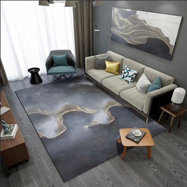 Modern Abstract Area Rugs Carpet Geometric Rugs And Carpet for Living Room Soft Non Skid Low Pile Indoor Carpets for Dining Room