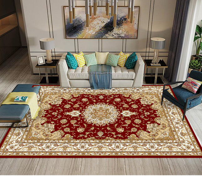 Washable Boho Living Room Area Rug Large Rug for Bedroom Vintage Geometric Carpet for Carpet for Dining Room Office