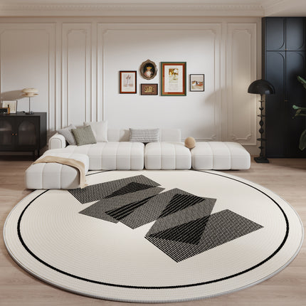 Round area rugs decorative floor mats accent carpet bedroom den kitchen dining room indoor non slip large floor rug