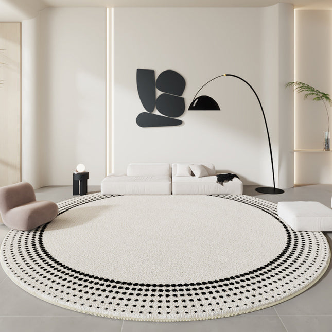 Round Area Rug Soft Chic Rugs Machine Washable Non Slip Indoor Sofa Floor Area Mat Carpet for Living Room Bedroom Nursery Decor