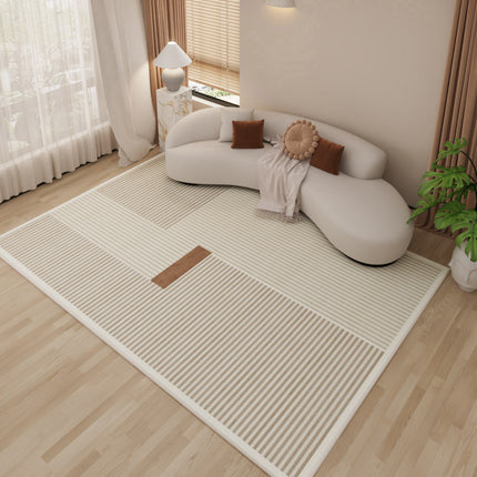 Living Room Rugs Large Thick Bedroom Rug Lounge carpet Soft Home Decor non-slip  Cream line Rug Area Rugs