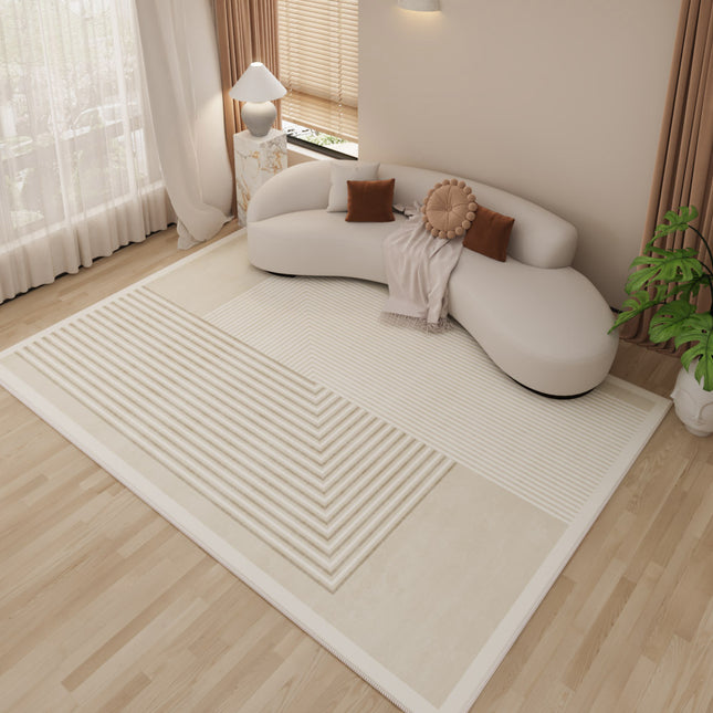 Living Room Rugs Large Thick Bedroom Rug Lounge carpet Soft Home Decor non-slip  Cream line Rug Area Rugs