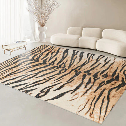 Living Room Large Rugs Faux Lambswool Area Rugs Carpet Black And White Speckled Tiger Rug for Kid Room Bedroom Playroom