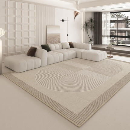 Rug for Living Room Cream Large Office Area Rug, Anti-Skid Durable Floor Carpets for Living Room Soft Geometric Area Rugs