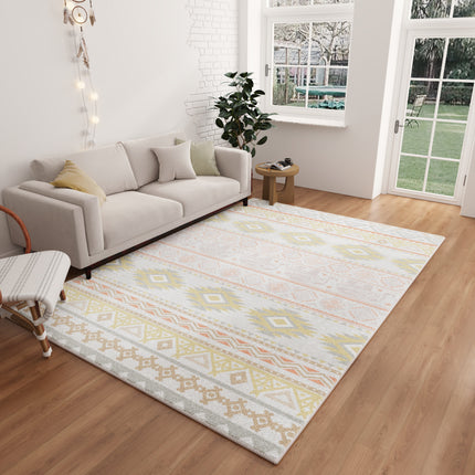 Moroccan Indoor Rugs Geometric Lattice Line Modern Area Rug Wabi-sabi Style Sub Rug Easy-Cleaning Living Room