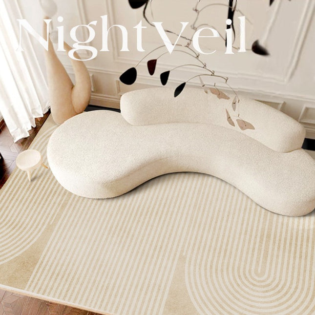 Beige Decor Carpet Soft Carpets Geometric Modern Area Rugs for Living Room Bedside Carpet