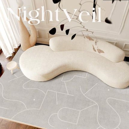 Beige Decor Carpet Super Soft Carpets Geometric Modern Area Rugs for Living Room Bedside Carpet