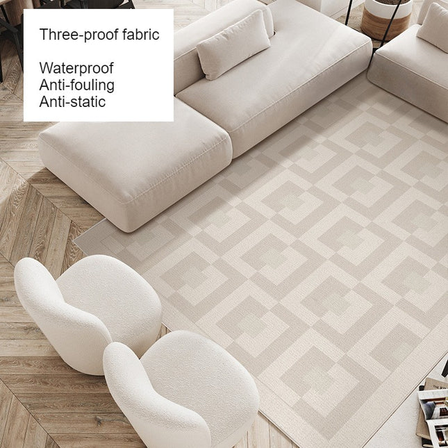 Living Room Rugs Large Washable Rug Soft Bedroom Carpets Beige Area Rugs Floor Carpet