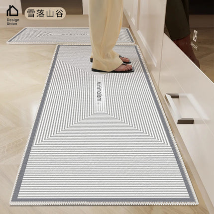 Kitchen rugs floor mats non-slip oil-absorbent kitchen mat dirty-resistant foot mat, household washable kitchen decor mat