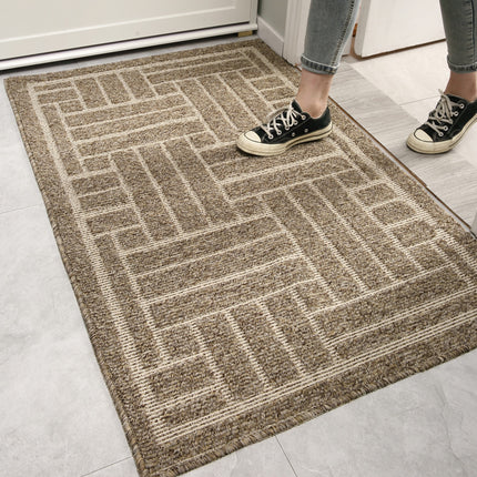 Indoor Door Mat Entrance Front Door Mats Machine Washable Entryway Rug, Absorb Dirt Low Profile Shoe Scraper Indoor Entrance Floor Mats